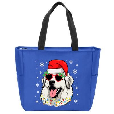 Great Pyrenees Christmas Pyrenees Dog Xmas Party Gift Zip Tote Bag