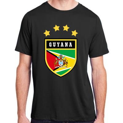 Guyana Pocket Coat Of Arms National Pride Flag Adult ChromaSoft Performance T-Shirt