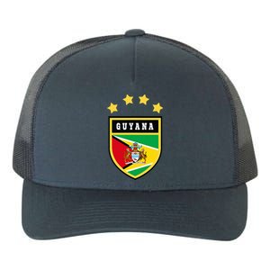 Guyana Pocket Coat Of Arms National Pride Flag Yupoong Adult 5-Panel Trucker Hat