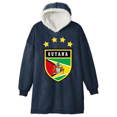 Guyana Pocket Coat Of Arms National Pride Flag Hooded Wearable Blanket