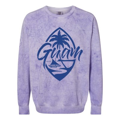 Guam Patch Chamorro Guam Seal Guaian Islander Gift Colorblast Crewneck Sweatshirt