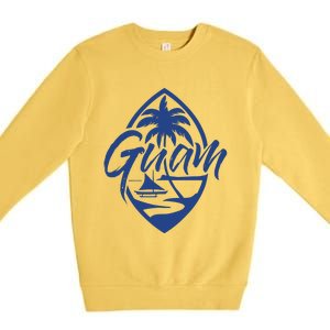 Guam Patch Chamorro Guam Seal Guaian Islander Gift Premium Crewneck Sweatshirt