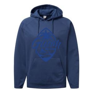 Guam Patch Chamorro Guam Seal Guaian Islander Gift Performance Fleece Hoodie