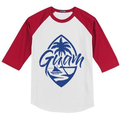 Guam Patch Chamorro Guam Seal Guaian Islander Gift Kids Colorblock Raglan Jersey