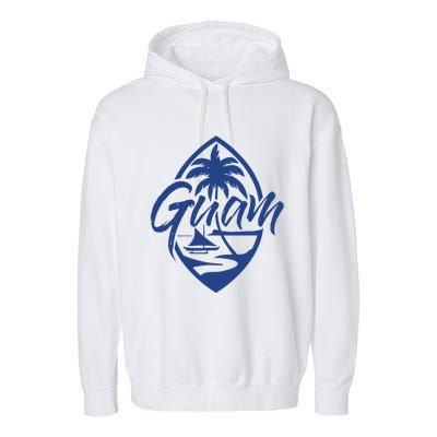 Guam Patch Chamorro Guam Seal Guaian Islander Gift Garment-Dyed Fleece Hoodie