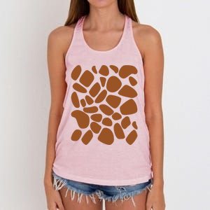 Giraffe Print Costume Shirts Halloween Women's Knotted Racerback Tank