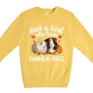 Guinea Pig Clothes Girls Kids Guinea Pig Lovers Premium Crewneck Sweatshirt