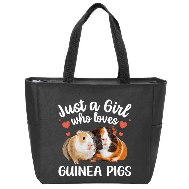 Guinea Pig Clothes Girls Kids Guinea Pig Lovers Zip Tote Bag