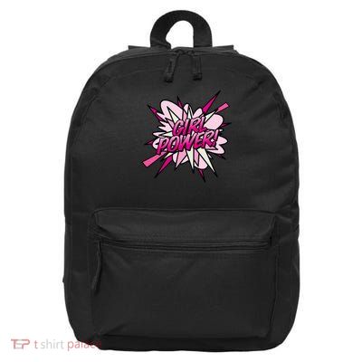 Girl Power Comic Book Pop Art Fun Superhero Design 16 in Basic Backpack