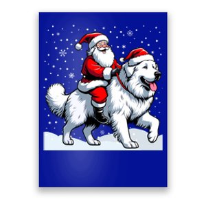 Great Pyrenees Christmas Santa Christmas Great Pyrenees Cute Gift Poster