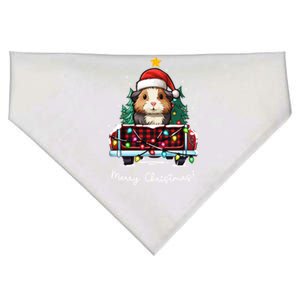 Guinea Pig Christmas Truck Plaid Funny Xmas Tree Gift USA-Made Doggie Bandana