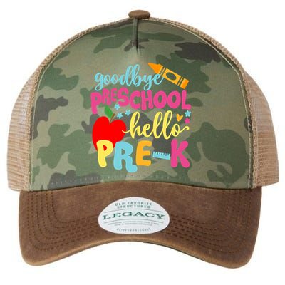 Goodbye Preschool Class of 2033 Graduate Hello Pre-K School Legacy Tie Dye Trucker Hat