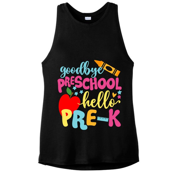 Goodbye Preschool Class of 2033 Graduate Hello Pre-K School Ladies PosiCharge Tri-Blend Wicking Tank