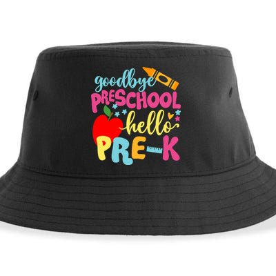 Goodbye Preschool Class of 2033 Graduate Hello Pre-K School Sustainable Bucket Hat