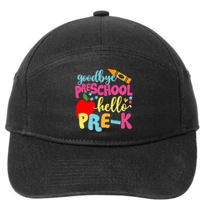Goodbye Preschool Class of 2033 Graduate Hello Pre-K School 7-Panel Snapback Hat