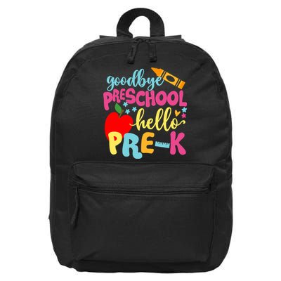 Goodbye Preschool Class of 2033 Graduate Hello Pre-K School 16 in Basic Backpack