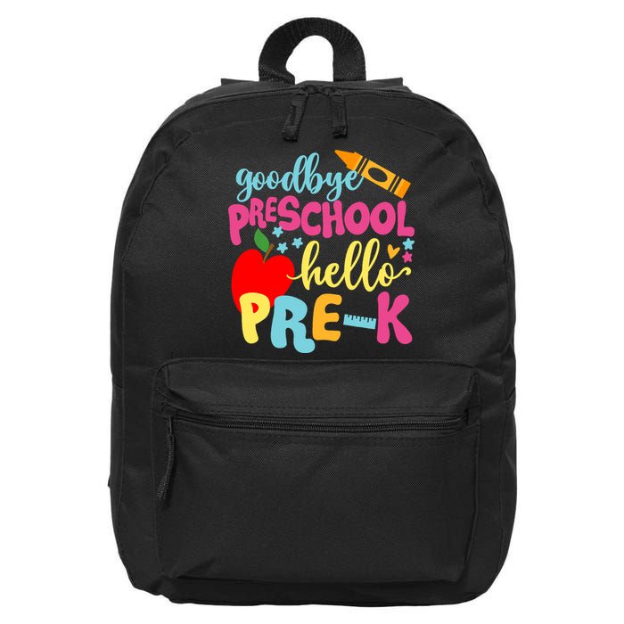 Goodbye Preschool Class of 2033 Graduate Hello Pre-K School 16 in Basic Backpack