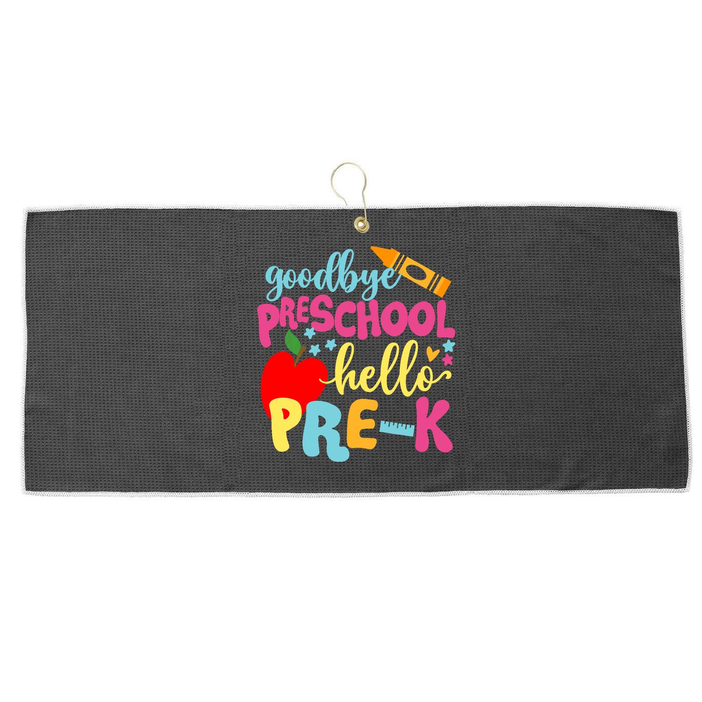 Goodbye Preschool Class of 2033 Graduate Hello Pre-K School Large Microfiber Waffle Golf Towel