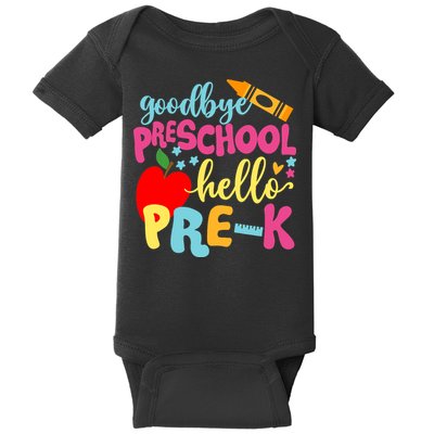 Goodbye Preschool Class of 2033 Graduate Hello Pre-K School Baby Bodysuit