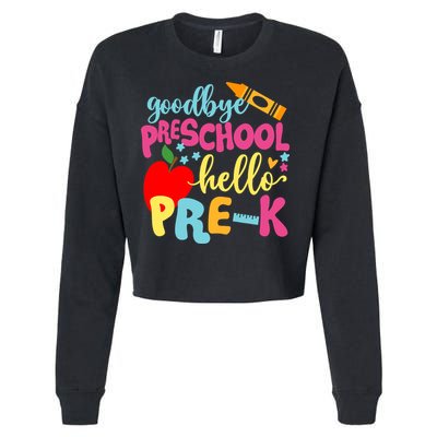 Goodbye Preschool Class of 2033 Graduate Hello Pre-K School Cropped Pullover Crew