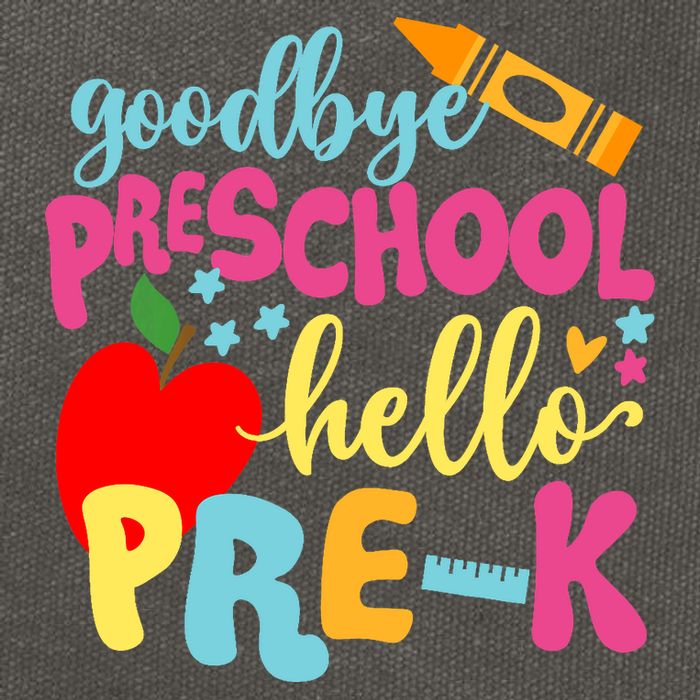 Goodbye Preschool Class of 2033 Graduate Hello Pre-K School Cotton Canvas Backpack