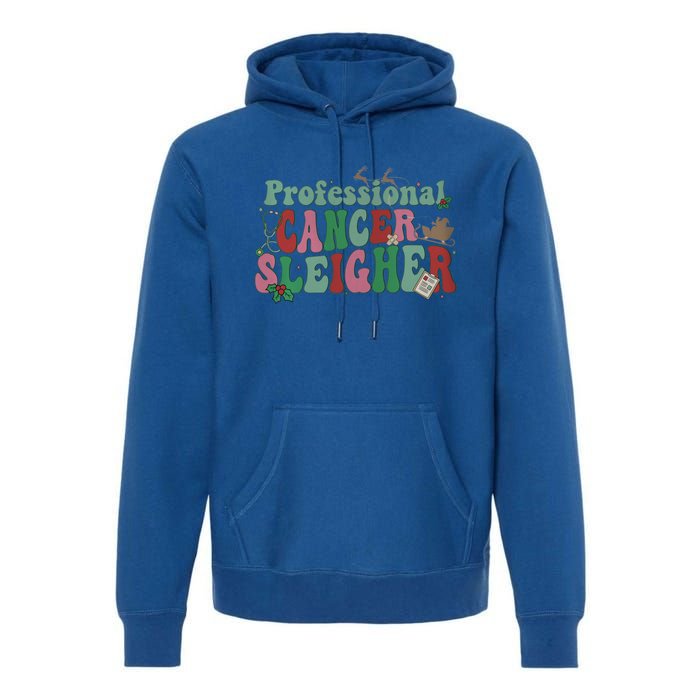 Groovy Professional Cancer Sleigher Christmas Oncology Nurse Gift Premium Hoodie