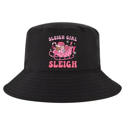 Groovy Pink Christmas Coffee Sleigh Girl Sleigh Xmas Holiday Cool Comfort Performance Bucket Hat