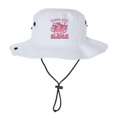 Groovy Pink Christmas Coffee Sleigh Girl Sleigh Xmas Holiday Legacy Cool Fit Booney Bucket Hat