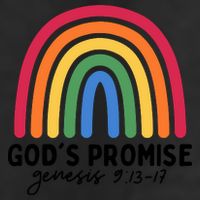 Gods Promise Christian Rainbow 7 Panel Mesh Trucker Snapback Hat
