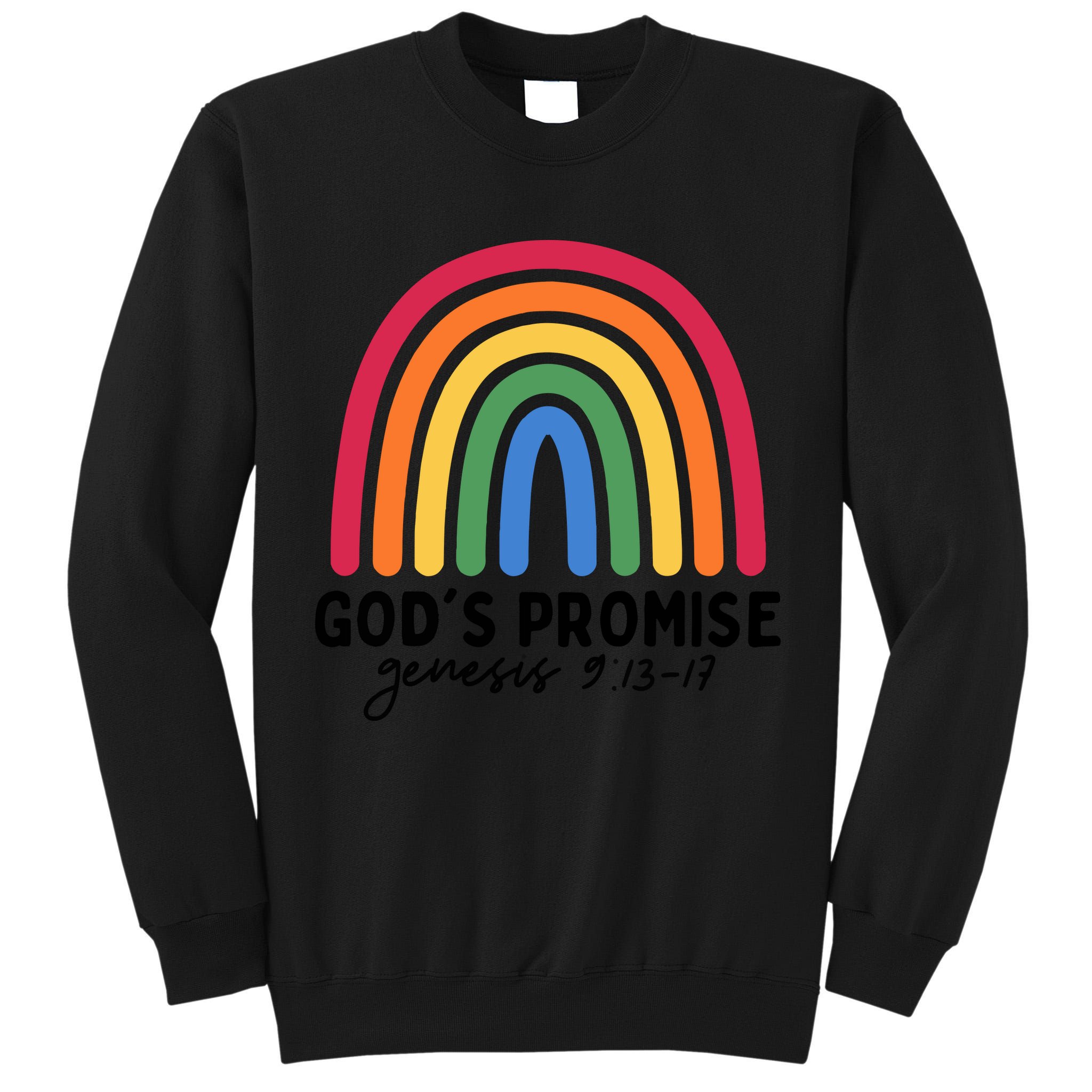 Gods Promise Christian Rainbow Tall Sweatshirt