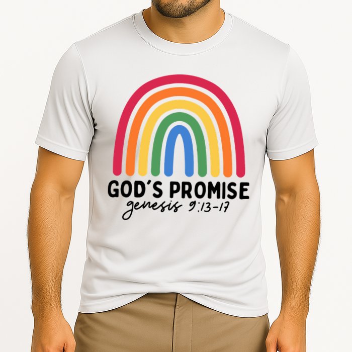 Gods Promise Christian Rainbow Cooling Performance Crew T-Shirt