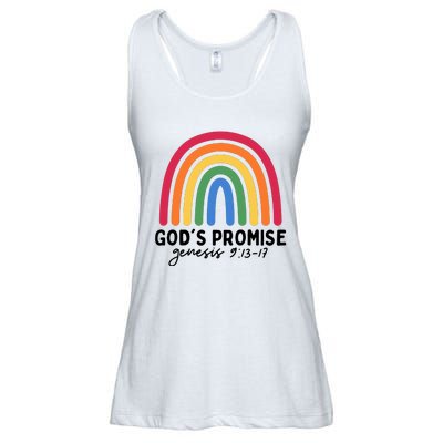 Gods Promise Christian Rainbow Ladies Essential Flowy Tank