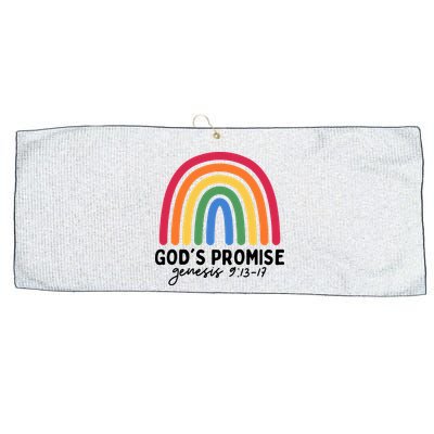 Gods Promise Christian Rainbow Large Microfiber Waffle Golf Towel