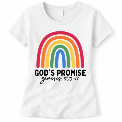 Gods Promise Christian Rainbow Womens T-Shirt