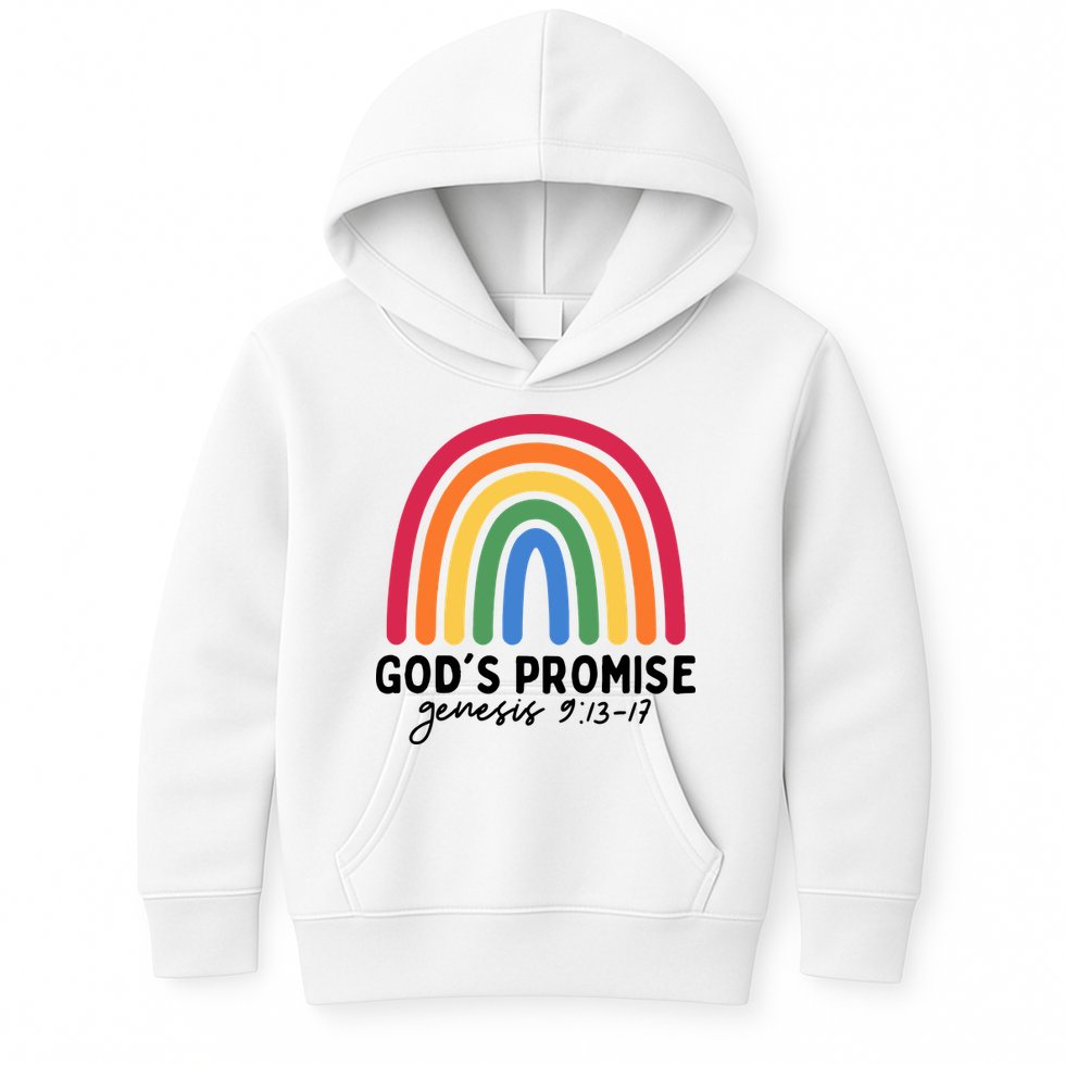 Gods Promise Christian Rainbow Kids Hoodie