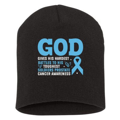 GOD Prostate Cancer Awareness Short Acrylic Beanie