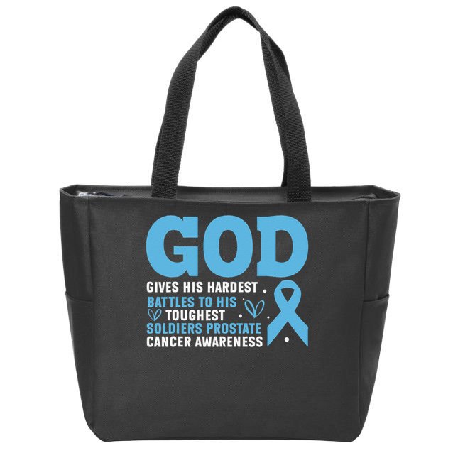 GOD Prostate Cancer Awareness Zip Tote Bag