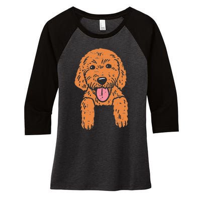 Goldendoodle Pocket Cute Dog Pet Lover Owner Men Women Gift Women's Tri-Blend 3/4-Sleeve Raglan Shirt