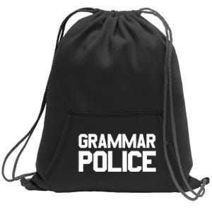 Grammar Police Costume Funny Halloween Grammar Police Sweatshirt Cinch Pack Bag