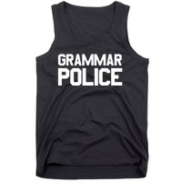 Grammar Police Costume Funny Halloween Grammar Police Tank Top