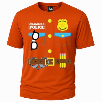 Grammar Police Costume Funny Halloween Pair With Jail Inmate Cooling Performance Crew T-Shirt