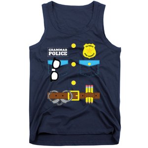 Grammar Police Costume Funny Halloween Pair With Jail Inmate Tank Top