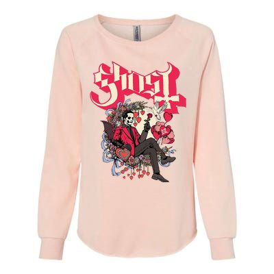 Ghost Papa Cupid ValentineS Day Womens California Wash Sweatshirt