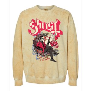 Ghost Papa Cupid ValentineS Day Colorblast Crewneck Sweatshirt