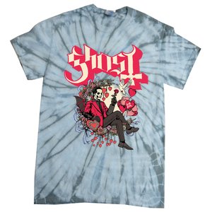 Ghost Papa Cupid ValentineS Day Tie-Dye T-Shirt