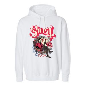 Ghost Papa Cupid ValentineS Day Garment-Dyed Fleece Hoodie