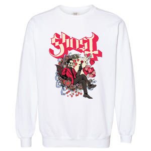 Ghost Papa Cupid ValentineS Day Garment-Dyed Sweatshirt