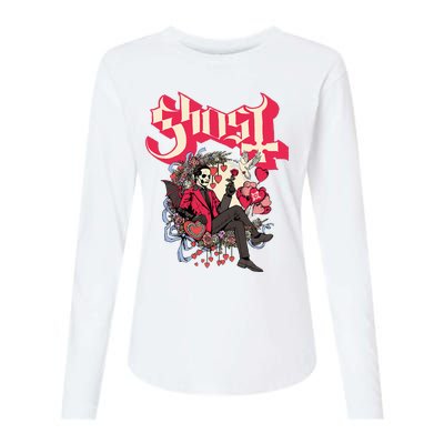 Ghost Papa Cupid ValentineS Day Womens Cotton Relaxed Long Sleeve T-Shirt