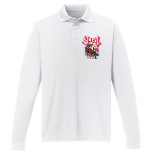 Ghost Papa Cupid ValentineS Day Performance Long Sleeve Polo