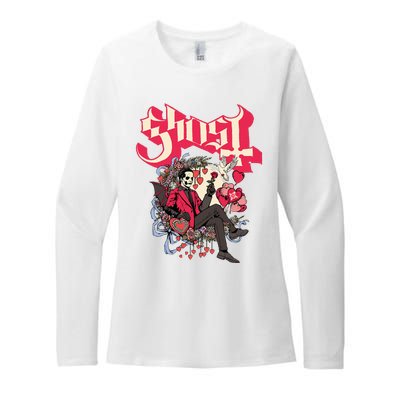 Ghost Papa Cupid ValentineS Day Womens CVC Long Sleeve Shirt